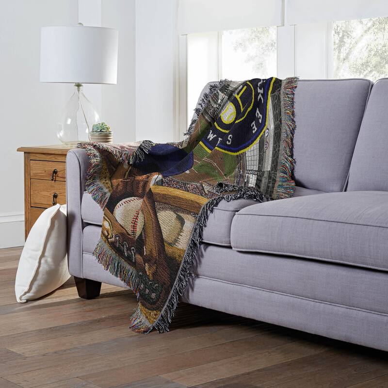 MLB Woven Tapestry Throw Blanket