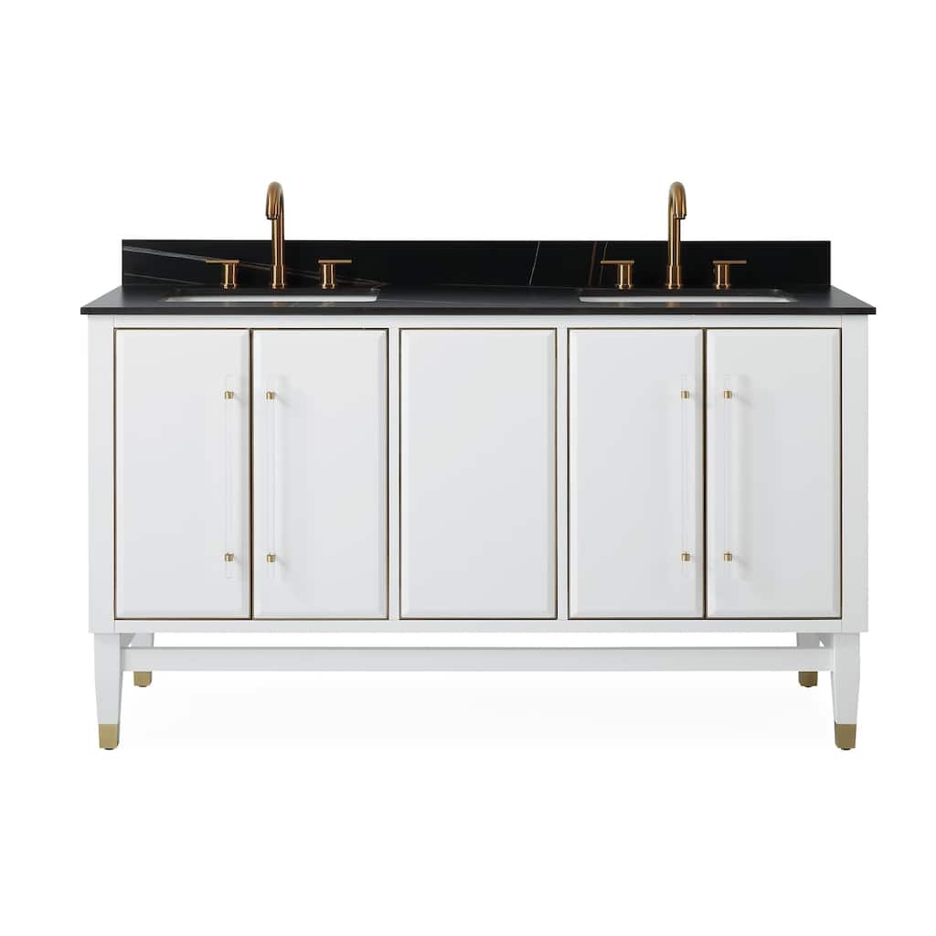 60" Tenant Brand Bertone Double Bathroom Sink Vanity
