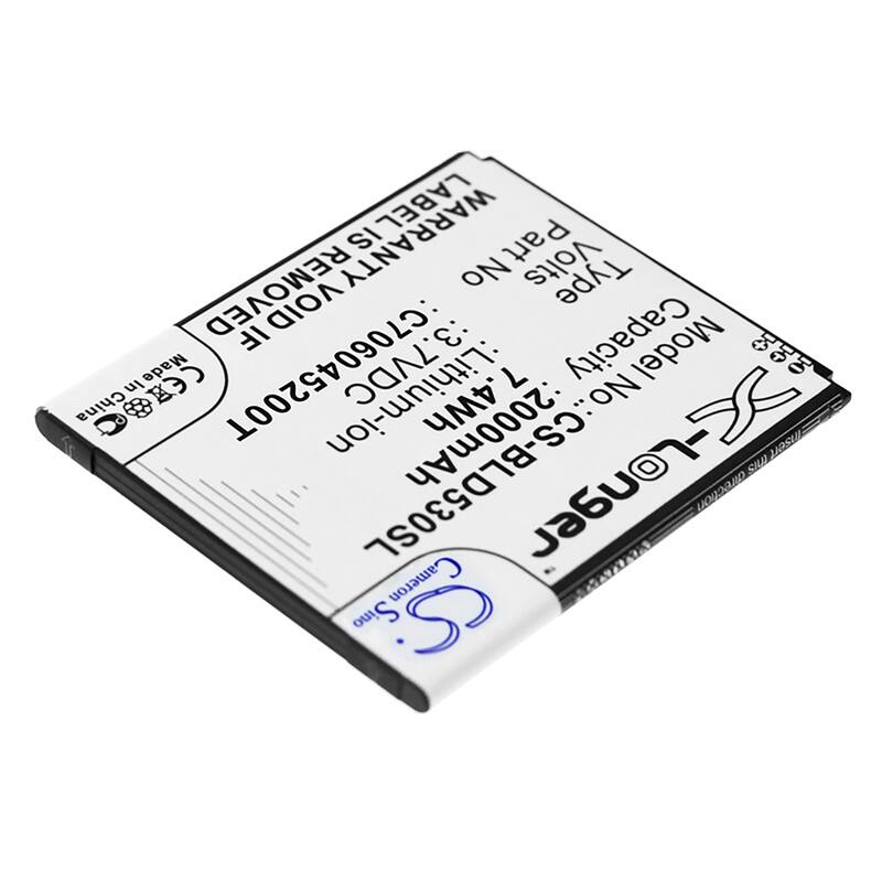 Battery for BLU D530 Dash X Studio 5.0 5.0E 5.0K C 5+5 C706045200P C706045200T - Black