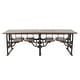 preview thumbnail 34 of 37, Brown Teak Wood Dining Table with Two, Four or Eight Attached Seats