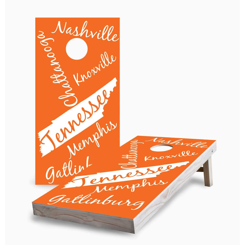 Tennessee State Pride Corn Hole Board Set with Carry Case