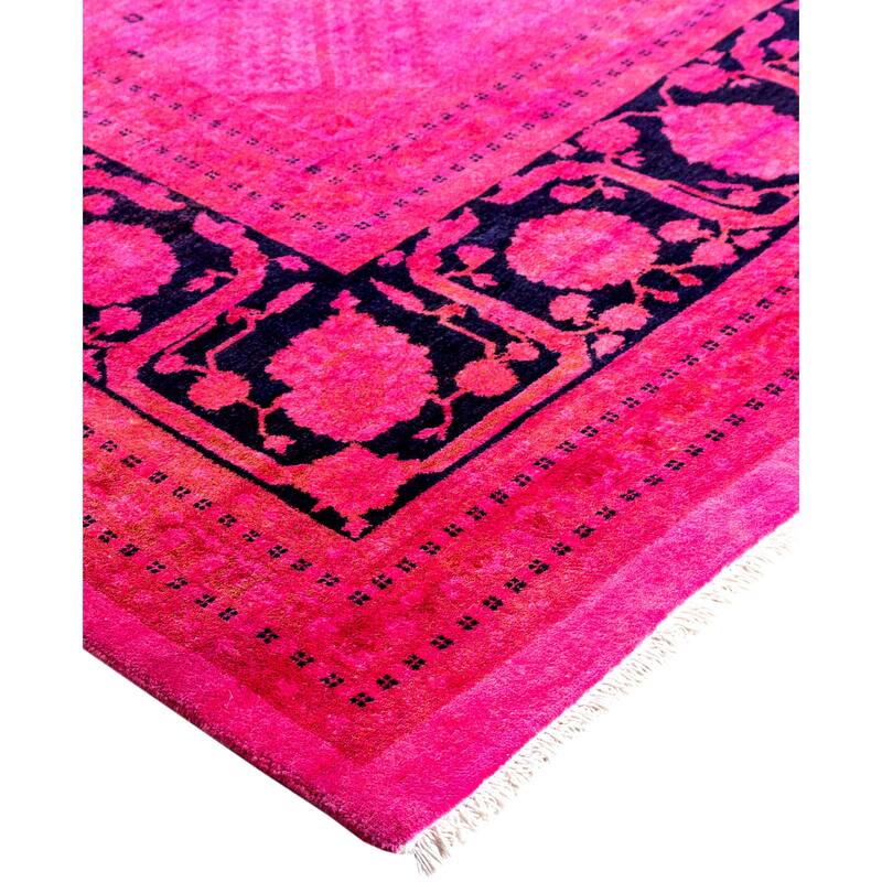 Overdyed One-of-a-Kind Hand-Knotted Area Rug - Pink - 9' 2" x 12' 4"