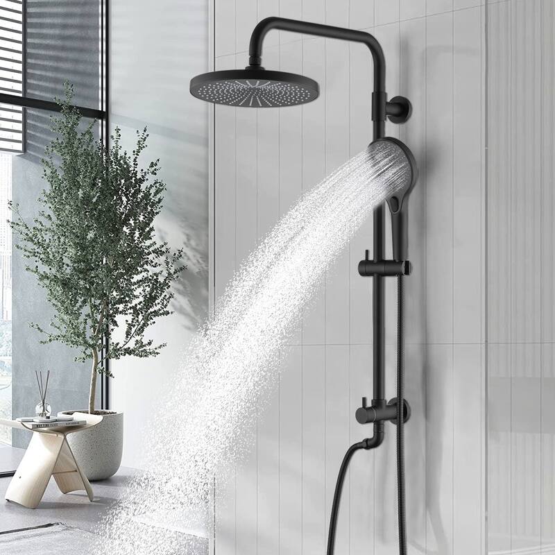 PROOX 9 Inch Rain Shower Faucet with 3-Sprayer Shower Handheld w/ Slide Bar Not Valve
