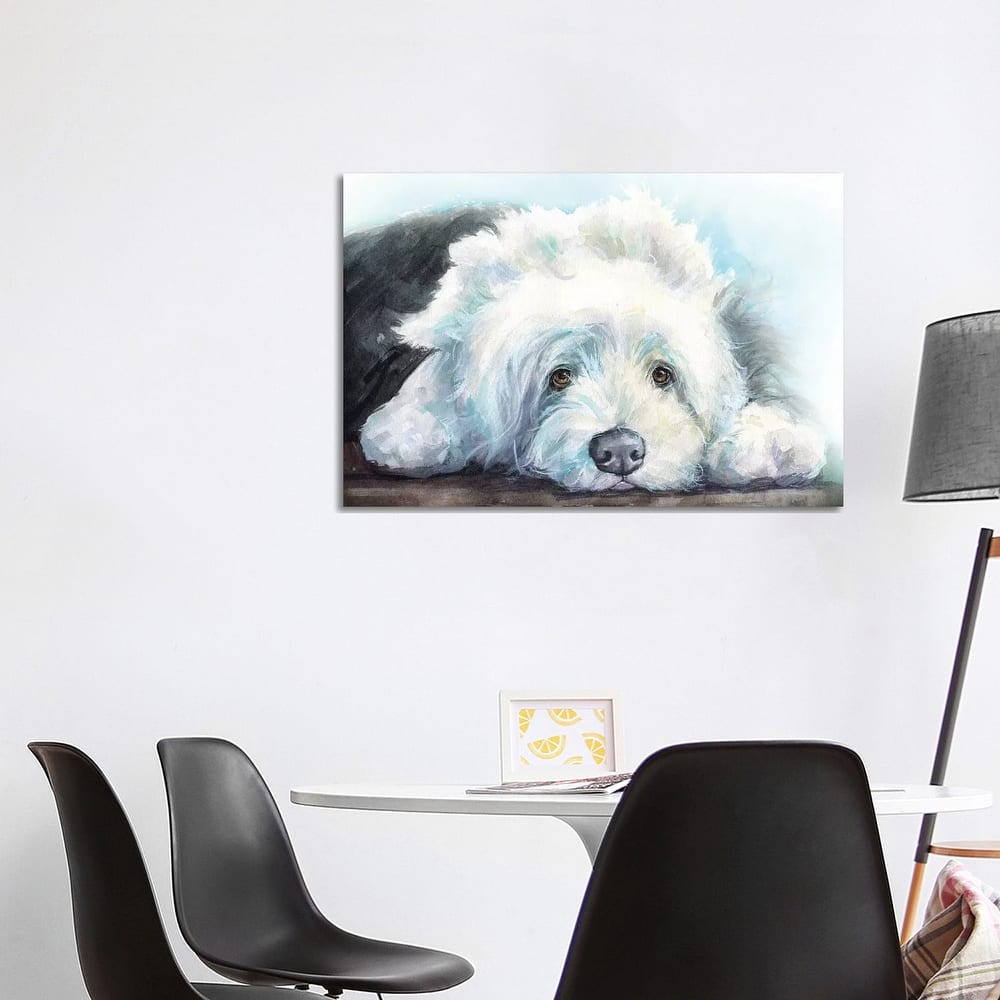 iCanvas "Old English Sheepdog Puppy" by George Dyachenko Canvas Print