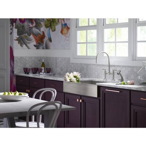 Shop Kohler K 7337 4 Hirise Double Handle Bridge Kitchen Faucet