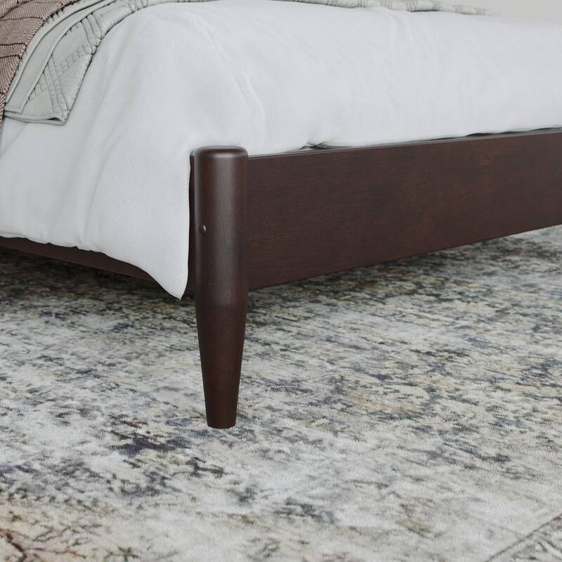 Aria Solid Wood Modern Low Profile Platform Bed