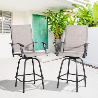 Futzca Patio Swivel Bar Bistro Set or Swivel Bar Stools
