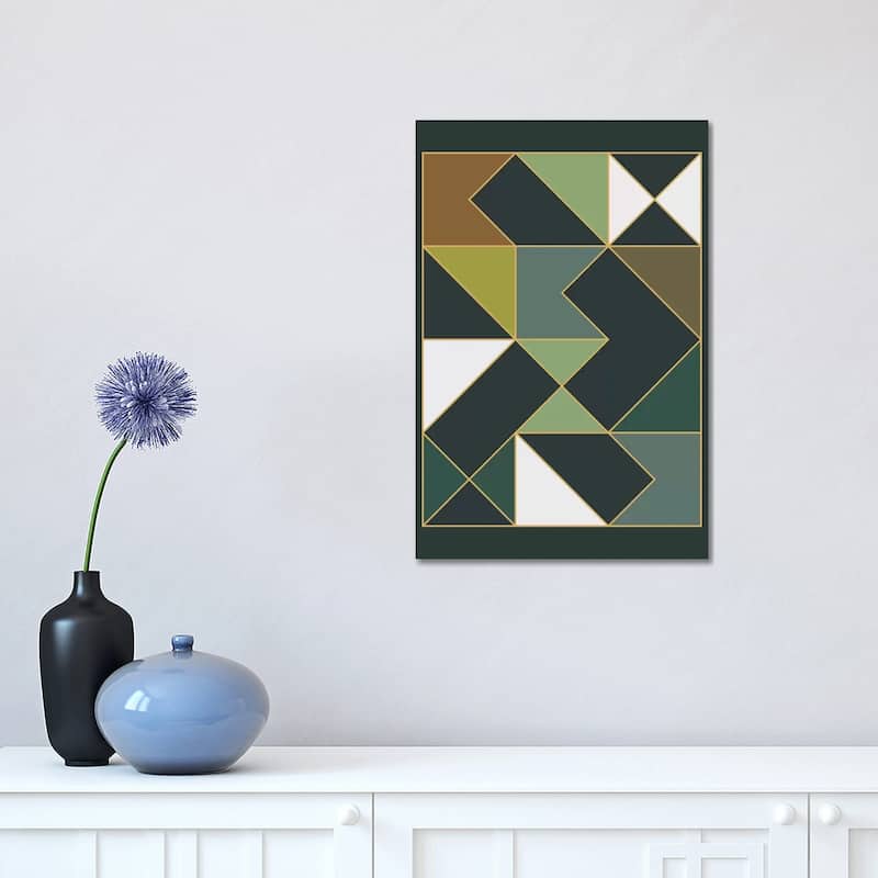 iCanvas "Deco Geometric II" by The Old Art Studio Canvas Print - 18x12x1.5