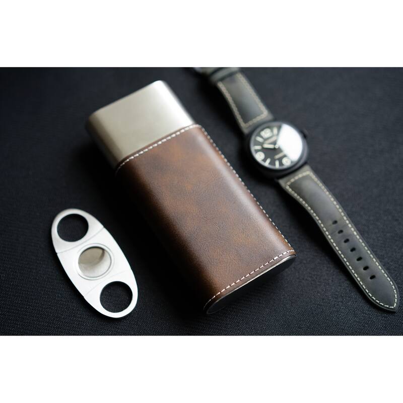Cigar Holder Case, Cigar Cutter Included