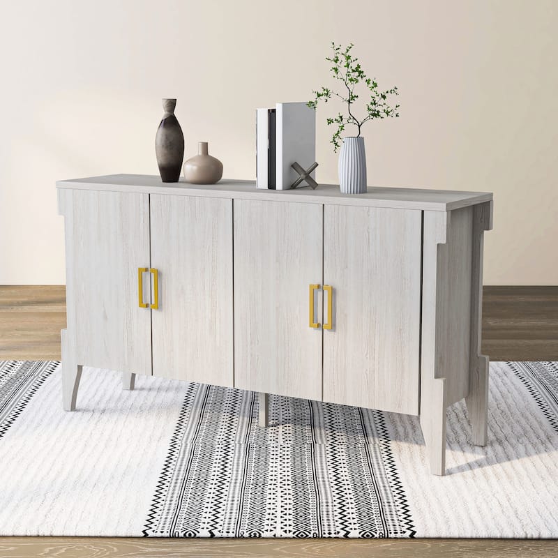 DH BASIC Transitional White Oak 60" 6-shelf Buffet by Denhour