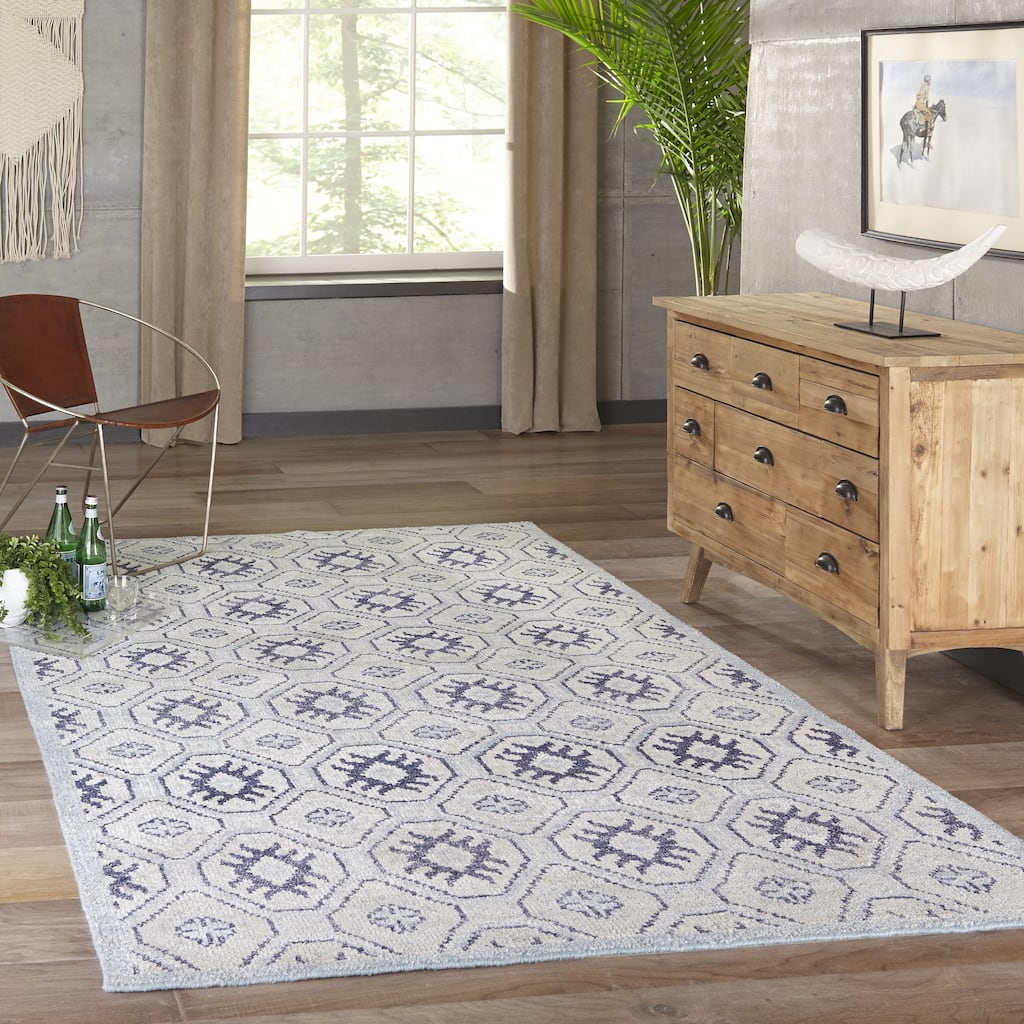 Momeni Nova Hand Knotted Viscose Contemporary Geometric Area Rug