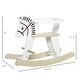 preview thumbnail 3 of 8, Classic Kids Rocking Horse with Handrails, Backrest & Wooden Base, Ideal for Toddlers 1-3 Years, Safe & Sturdy