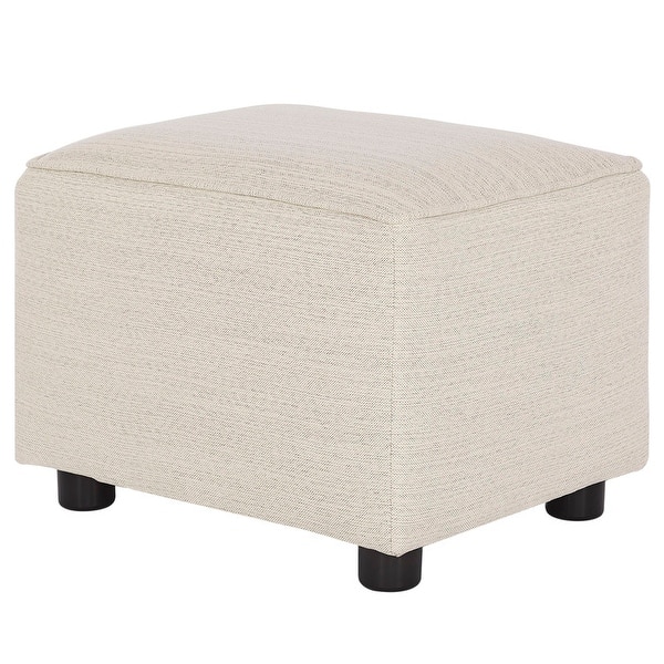 slide 2 of 17, Evolur Holland Upholstered Ottoman in Thunder, Foot Rest Stool for Nursing Moms Thunder
