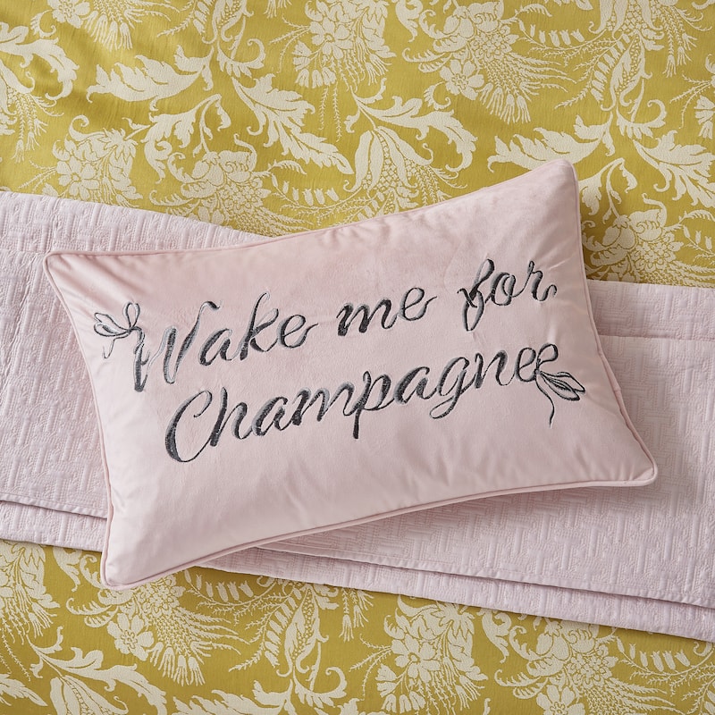 Ted Baker Wake Me Up For Champagne Dec Pillow - Rose - 24"x16"