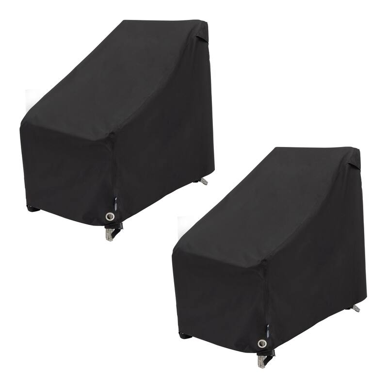 Modern Leisure® Black Diamond Patio Chair Cover, Waterproof, 27"L x 34"W x 31"H, Black, 2 Pack