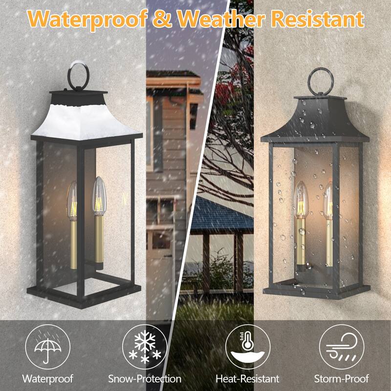 Maxax Black Metal Outdoor Wall Light