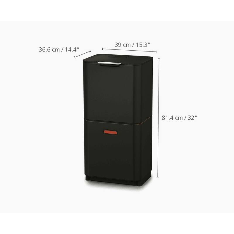 Joseph Joseph Totem Max 60L Dual Trash Can and Recycle Bin (15.85 US Gallons)