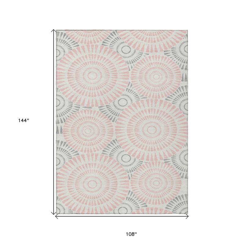 HomeRoots Geometric Transitional Rectangle Outdoor Rug