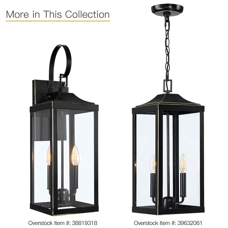 25.7"H 2-Light Large Outdoor Bronze Exterior Wall Lantern Sconce Light
