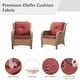 preview thumbnail 45 of 89, Outdoor Wicker High Back Club Chair with Cushions (Set of 2)