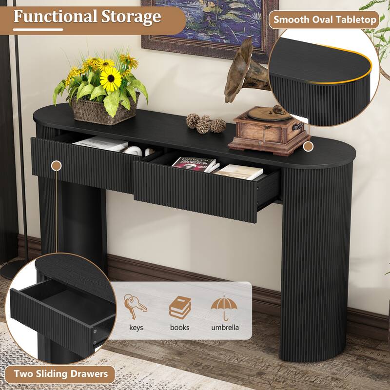 Console Table with sturdy legs and 2 Drawers