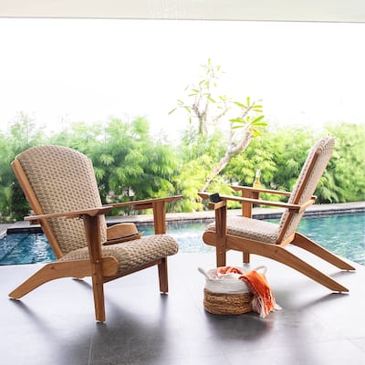Cambridge Casual Camden Teak Patio Adirondack Chair Set of 2