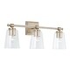 preview thumbnail 1 of 2, Breigh 3-light Brushed Champagne Bath/ Vanity Fixture