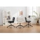 preview thumbnail 4 of 43, Roundhill Bizerte Adjustable Swivel Criss Cross Chair, Wide Seat Office Chair Vanity Chair