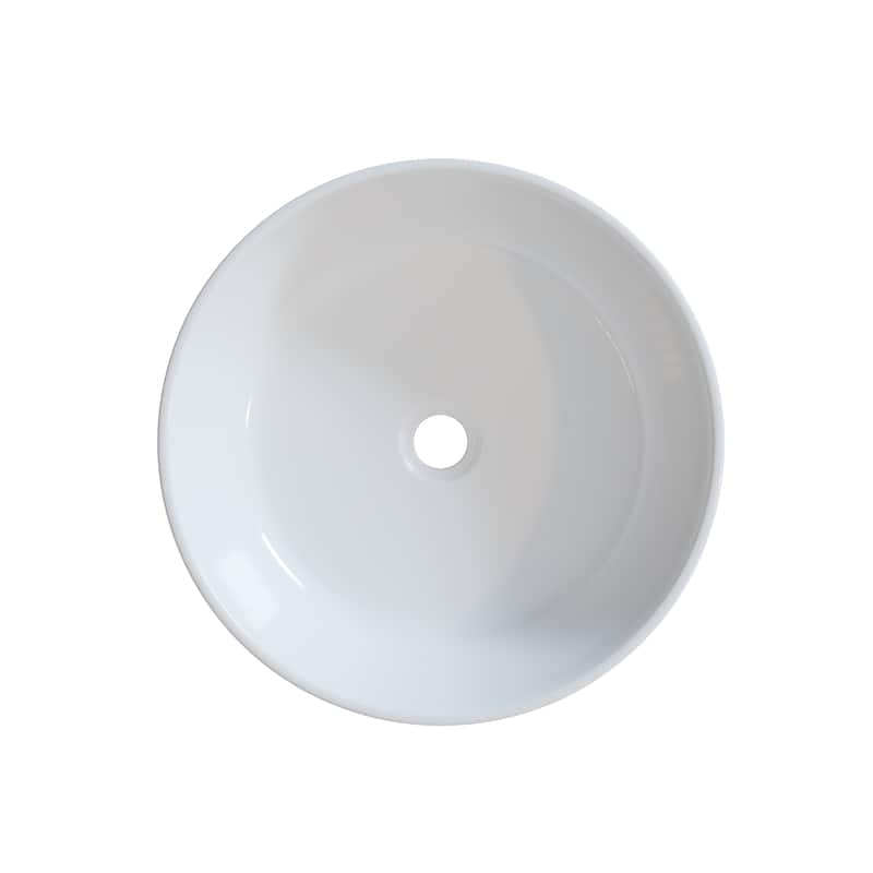 Tucana Bench Mount Ceramic Round Vessel Bathroom Sink