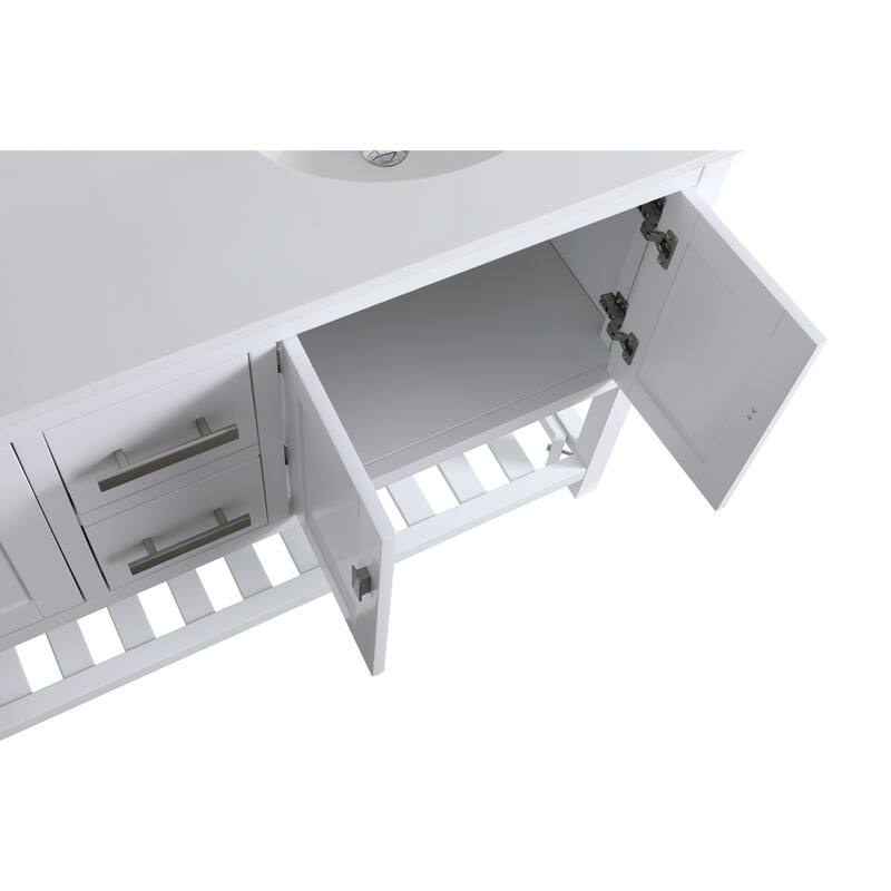 Monaco 60" Double Sink Vanity Base Only