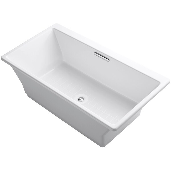 Kohler K-894-F62 Reve 66" Free Standing Cast Iron Soaking ...