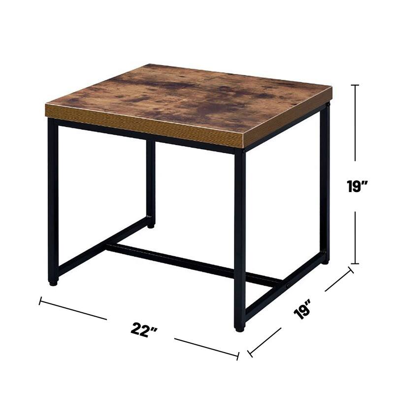 Rectangular Wooden Top End Table