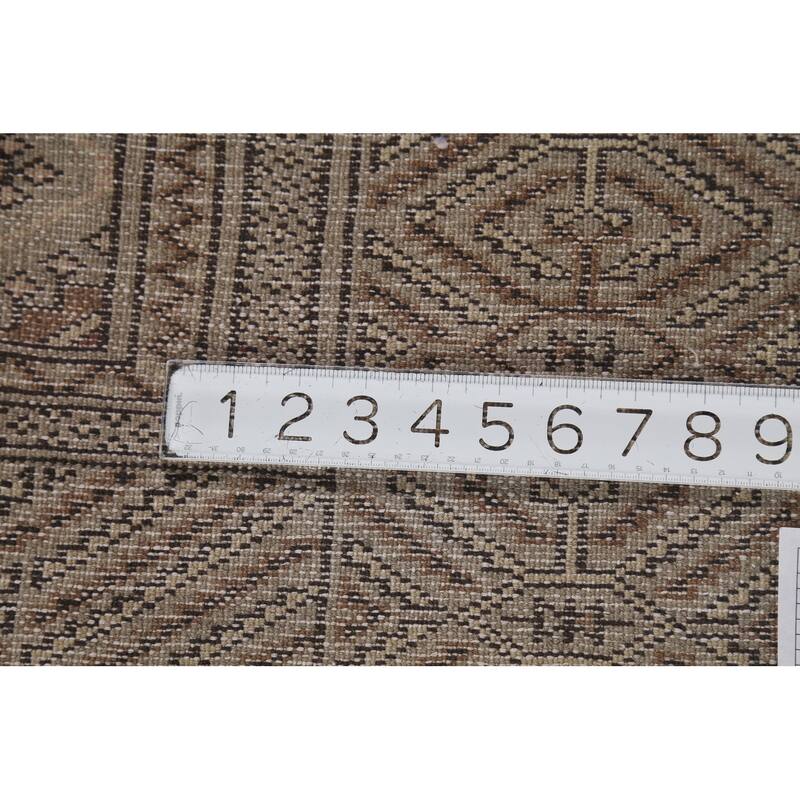 All-Over Geometric Turkoman Persian Vintage Rug Handmade Wool Carpet - 6'5"x 9'3"