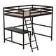 preview thumbnail 5 of 60, Traditional Wood Slat Loft Bed with Integrated Desk & Ladder