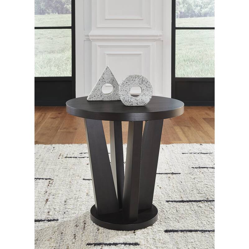 Signature Design by Ashley Chasinfield Dark Brown End Table - 24"W x 24"D x 23"H
