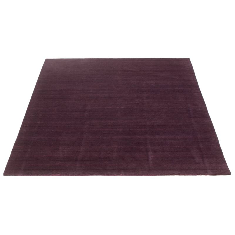 ECARPETGALLERY Hand-knotted Opulence Dark Purple Silk, Wool Rug - 6'2 x 6'7