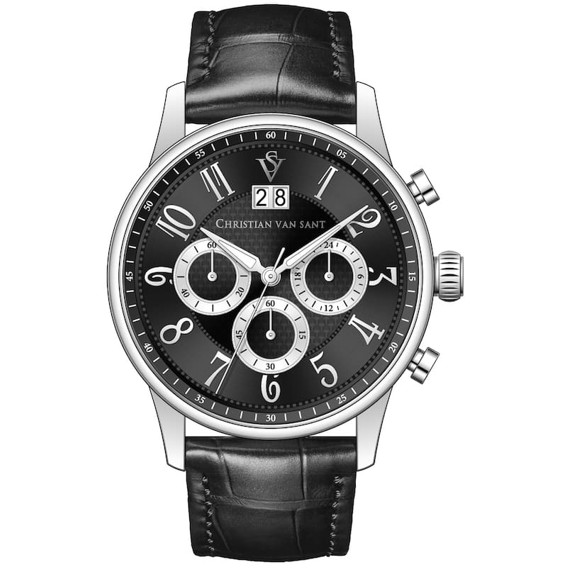 Christian Van Sant Men's Heritage Black Dial Watch - CV3940 - 6 (36)