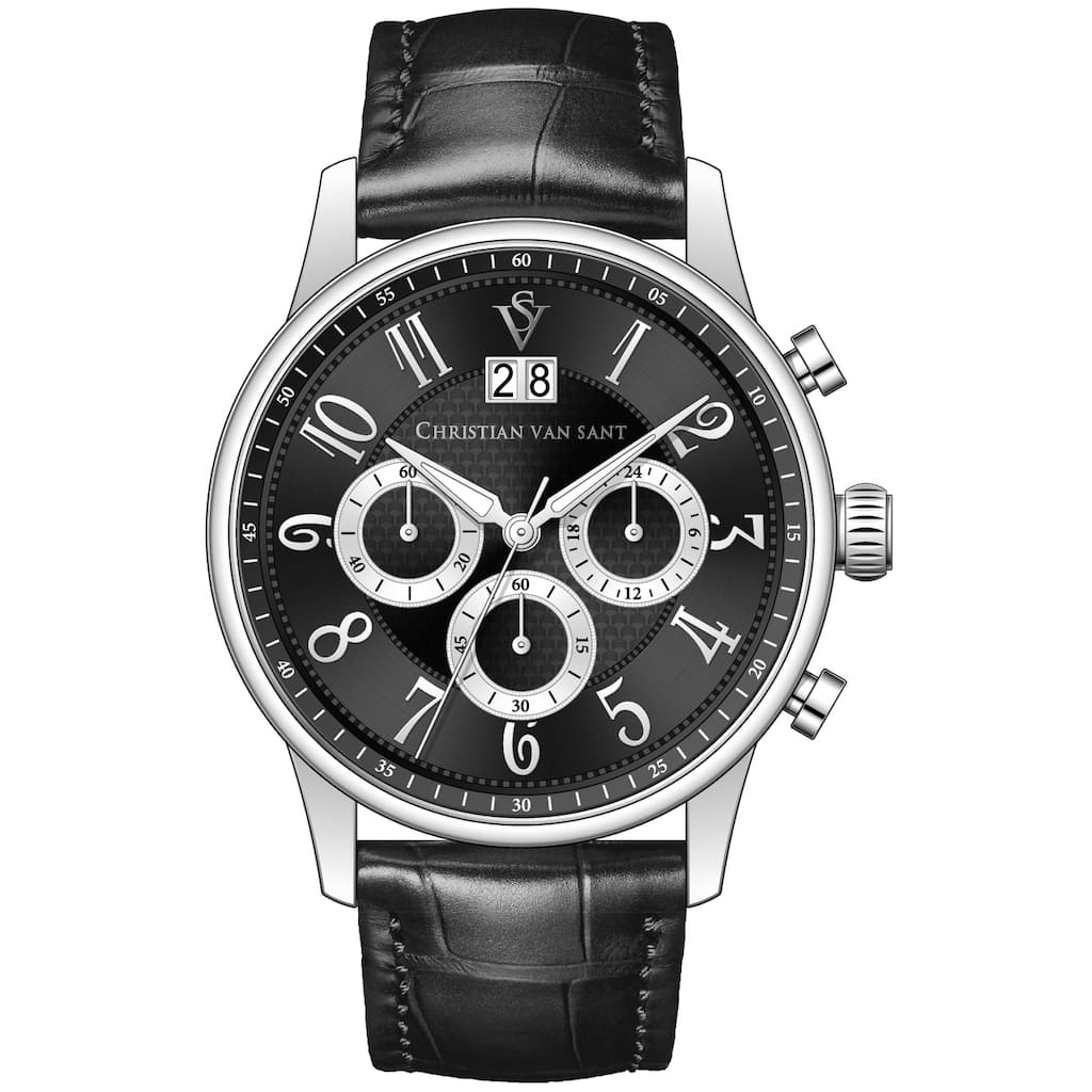 Christian Van Sant Men's Heritage Black Dial Watch - CV3940 - 6 (36)