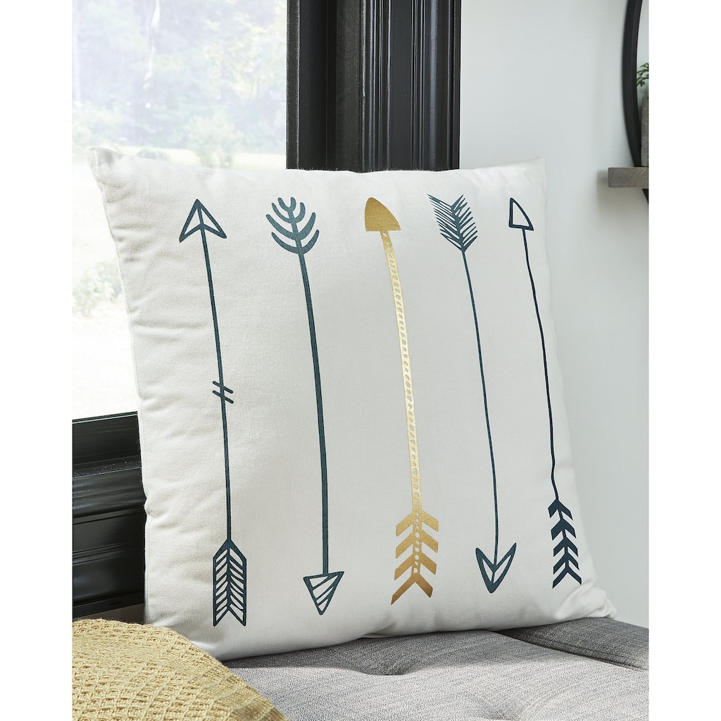 Signature Design by Ashley Gyldan White/Blue Pillow (Set of 4)