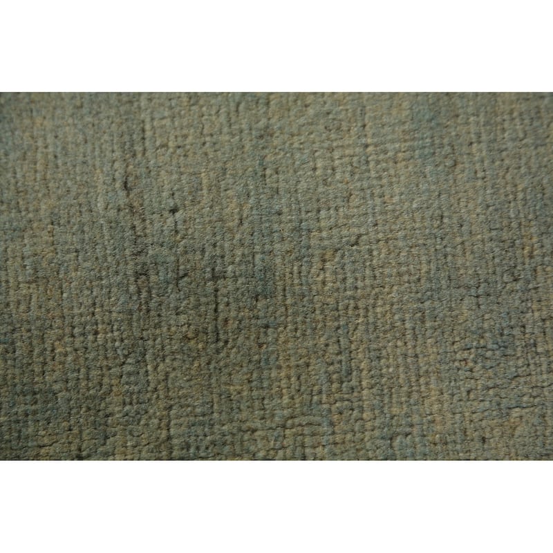 Green Gabbeh Modern Rug Hand-Knotted Wool Carpet - 3'10" x 6'0"