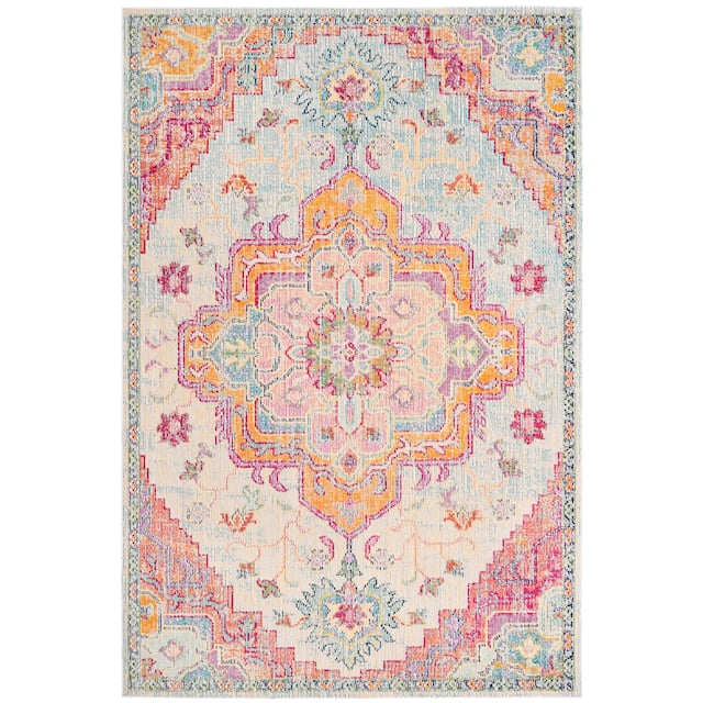 SAFAVIEH Crystal Floretta Vintage Boho Medallion Rug