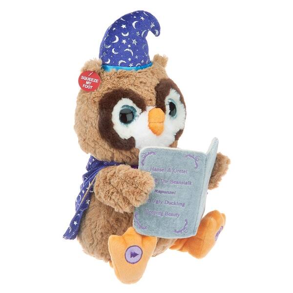 Shop Cuddle Barn Octavius The Storytelling Owl Plush Toy Animated Wizard Owl Reads 5 Fairy Tales Overstock 28520419