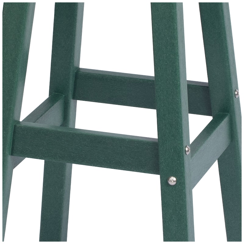 Laguna Hdpe All Weather Outdoor Patio 24" Square Counter Stool (Set Of 2)