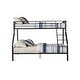 preview thumbnail 10 of 8, Sturdy Twin XL/Queen Bunk Bed, Metal Frame with Guardrail