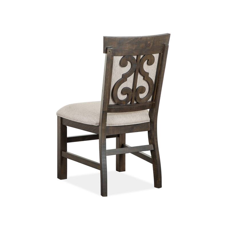 Magnussen Home Bellamy Peppercorn Upholstered Side Chair Two Pack - 20''W x 23.38''D x 38.5''H