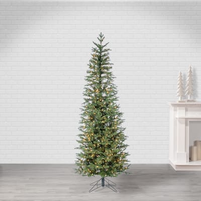 6.5 Foot High Pre Lit Natural Cut Narrow Jackson Pine - N/A
