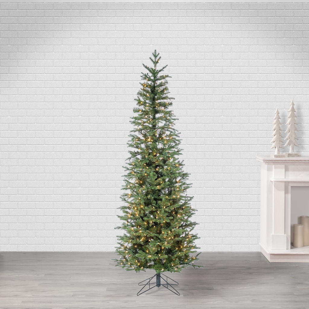6.5 Foot High Pre Lit Natural Cut Narrow Jackson Pine
