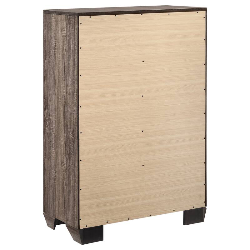 Harrison Washed Taupe 5-drawer Bedroom Chest