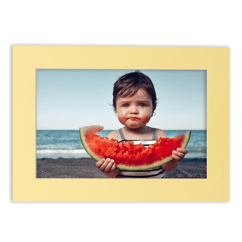 8x12 Mat for 12x16 Frame Precut Mat Board AcidFree Soft Yellow 8x12