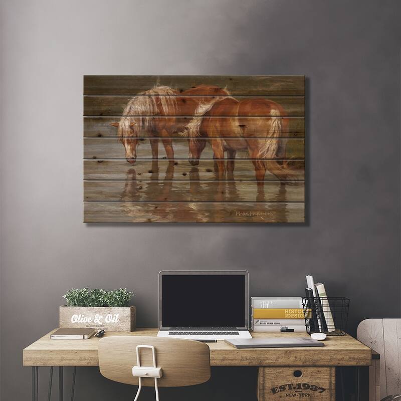 Summer's Reprieve Print On Wood by Mark McKenna - Multi-Color